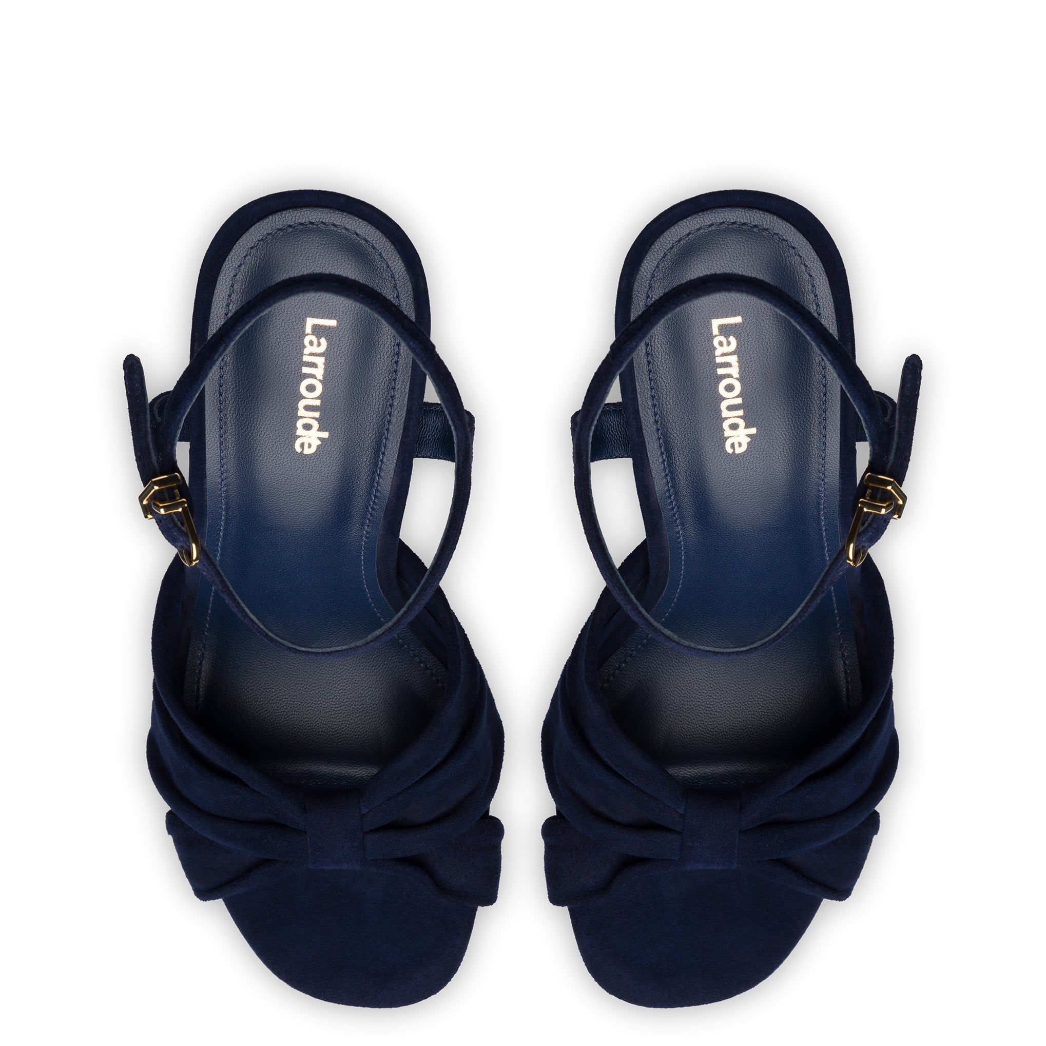 Vivienne Platform Sandal In Navy Suede