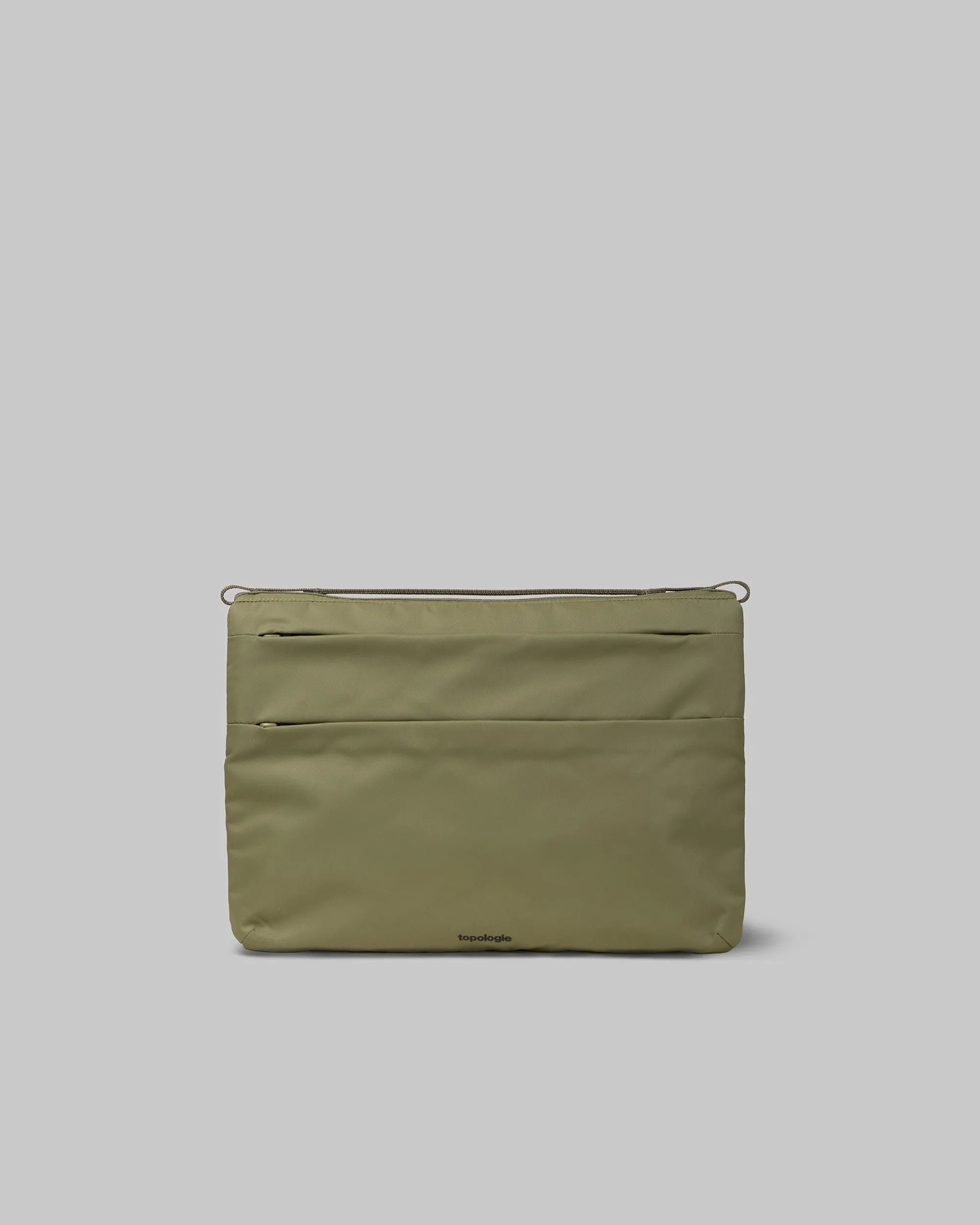 Wares Flat Sacoche Bag Large Olive Bomber