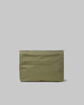 Wares Flat Sacoche Bag Large Olive Bomber