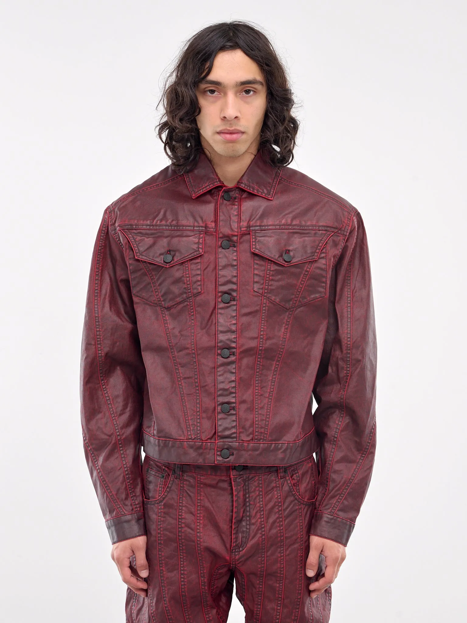 Waxed Denim Jacket (24F6VE0423286-VAMPIRE)
