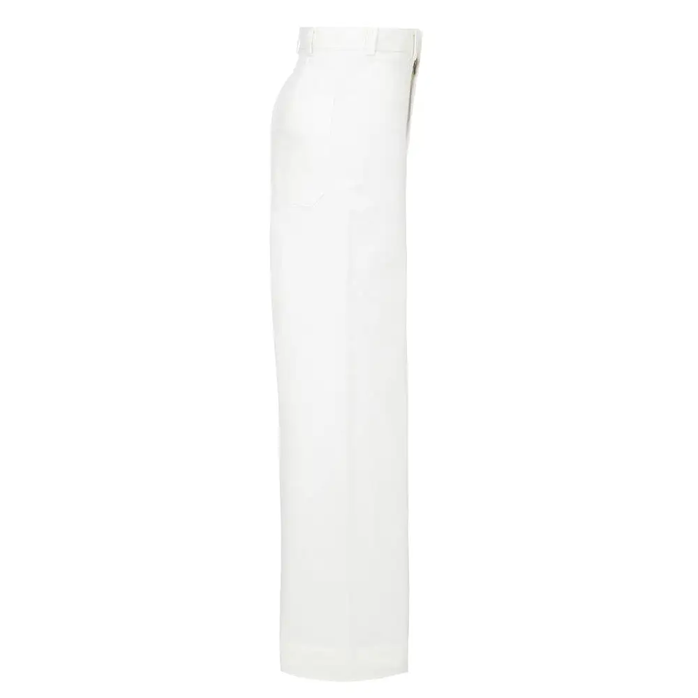 White Sailor Stretch Cotton Twill Pant