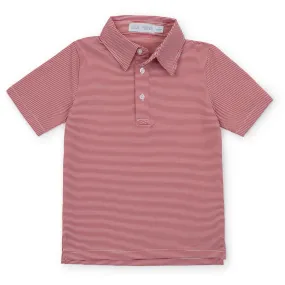 Will Performance Polo Shirt - Red and White Stripes