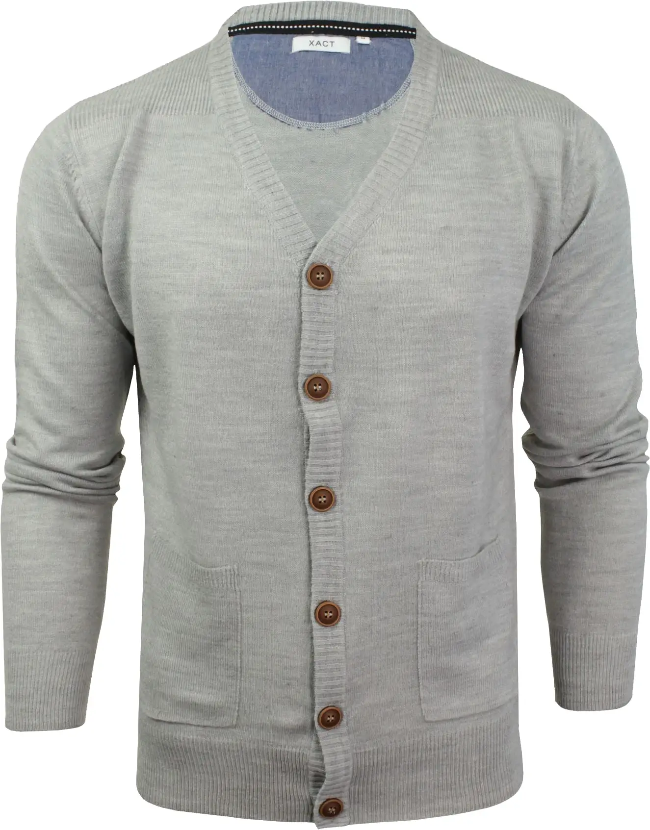 Xact Mens Cardigan Button Front Fashion Jumper